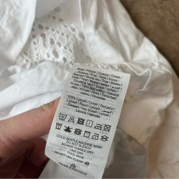 Selected Femme white 7/8 sleeve off the shoulder shirt - Picture 7 of 10